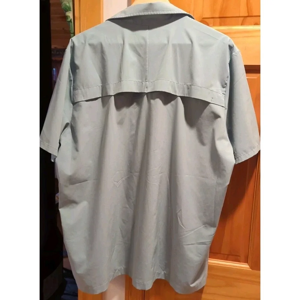 The North Face Shirt Men's XL Short‎ Sleeve Blue Breathable Very Soft Casual